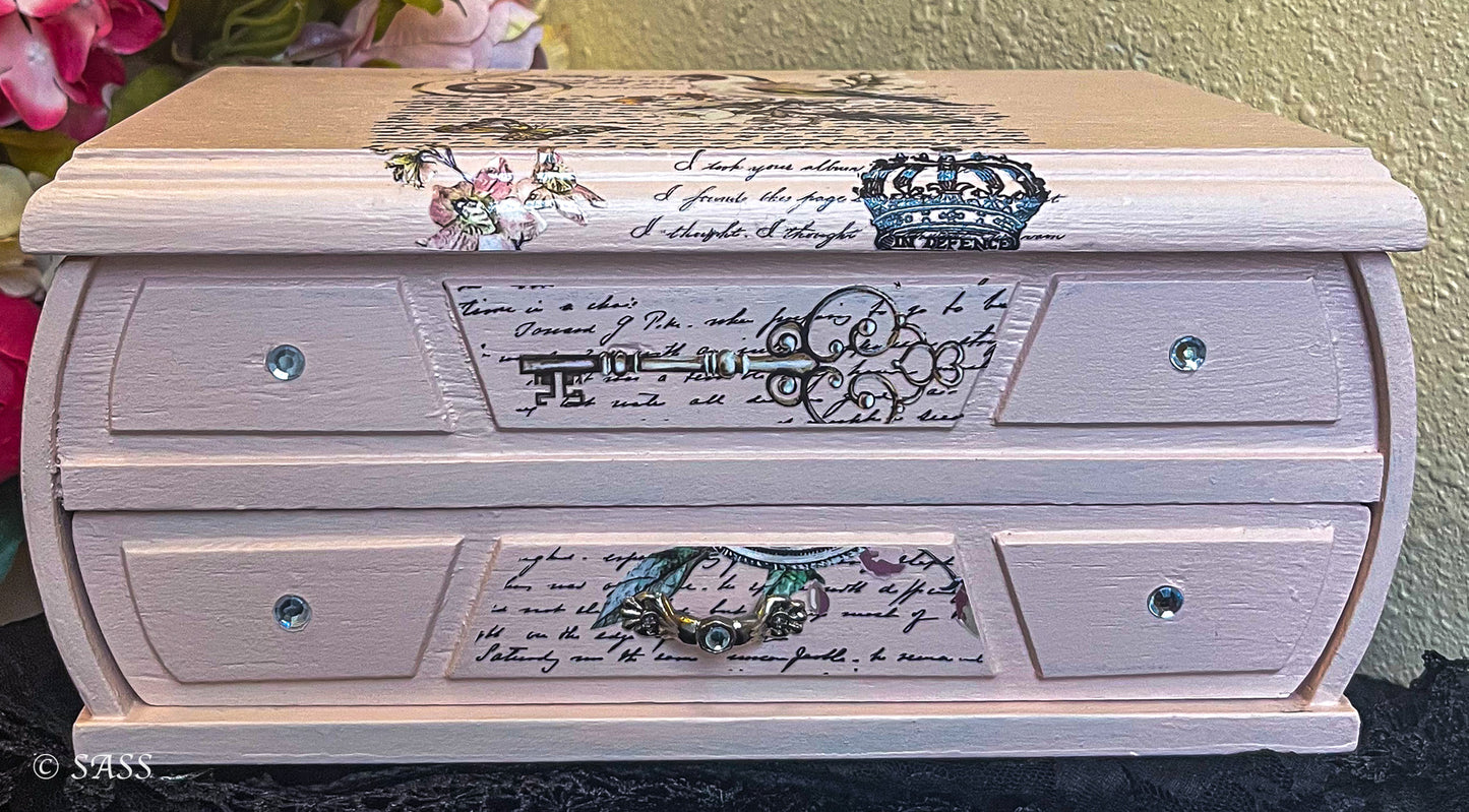 Pink Tabletop Jewelry Box - Flutter & Whisper