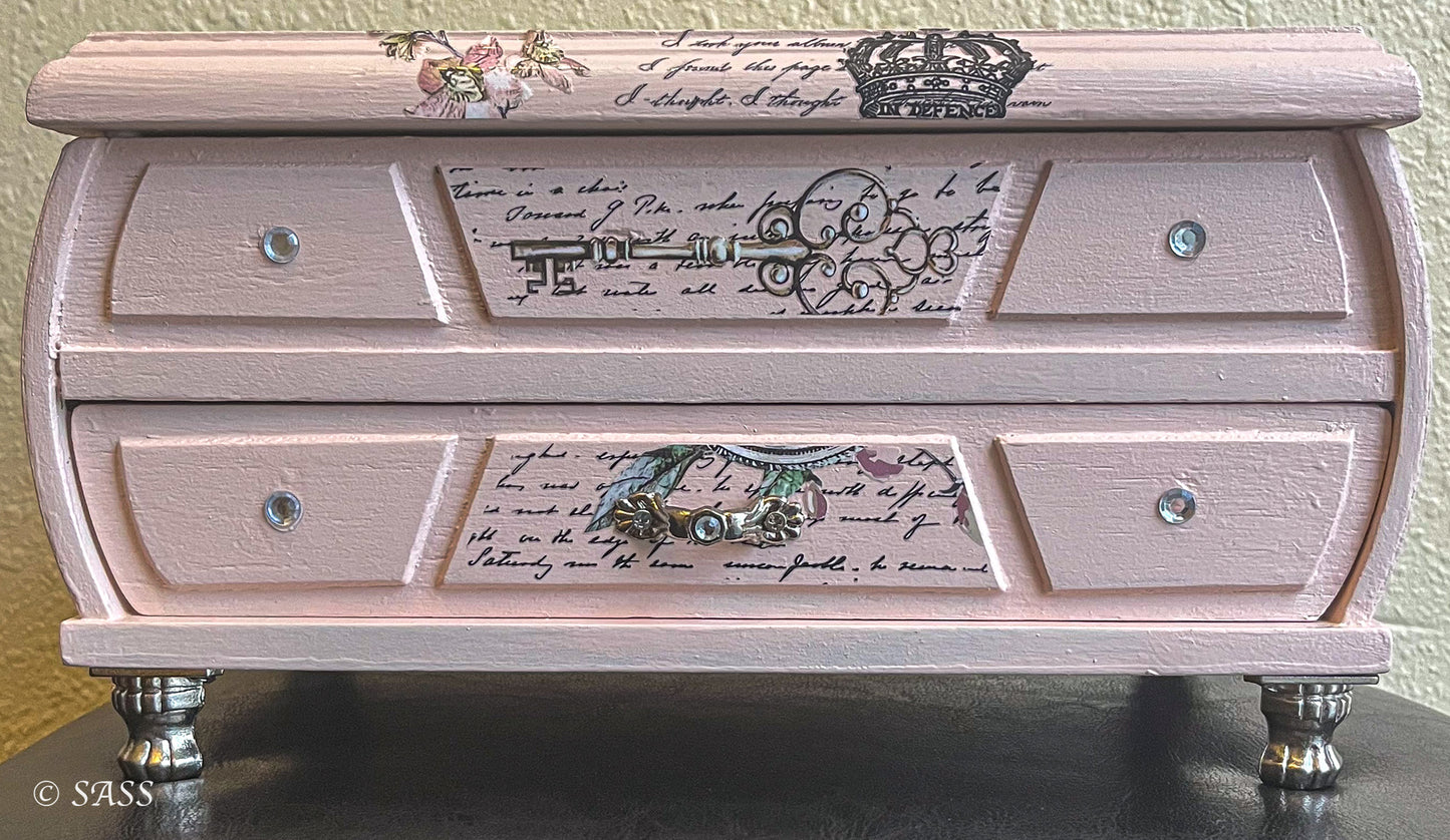 Pink Tabletop Jewelry Box - Flutter & Whisper