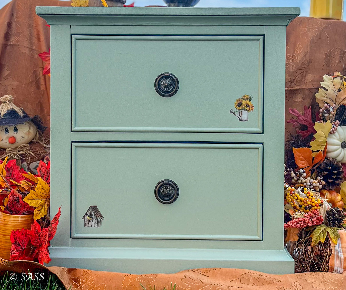 Sage Green Accent Table - Harvest & Hearth