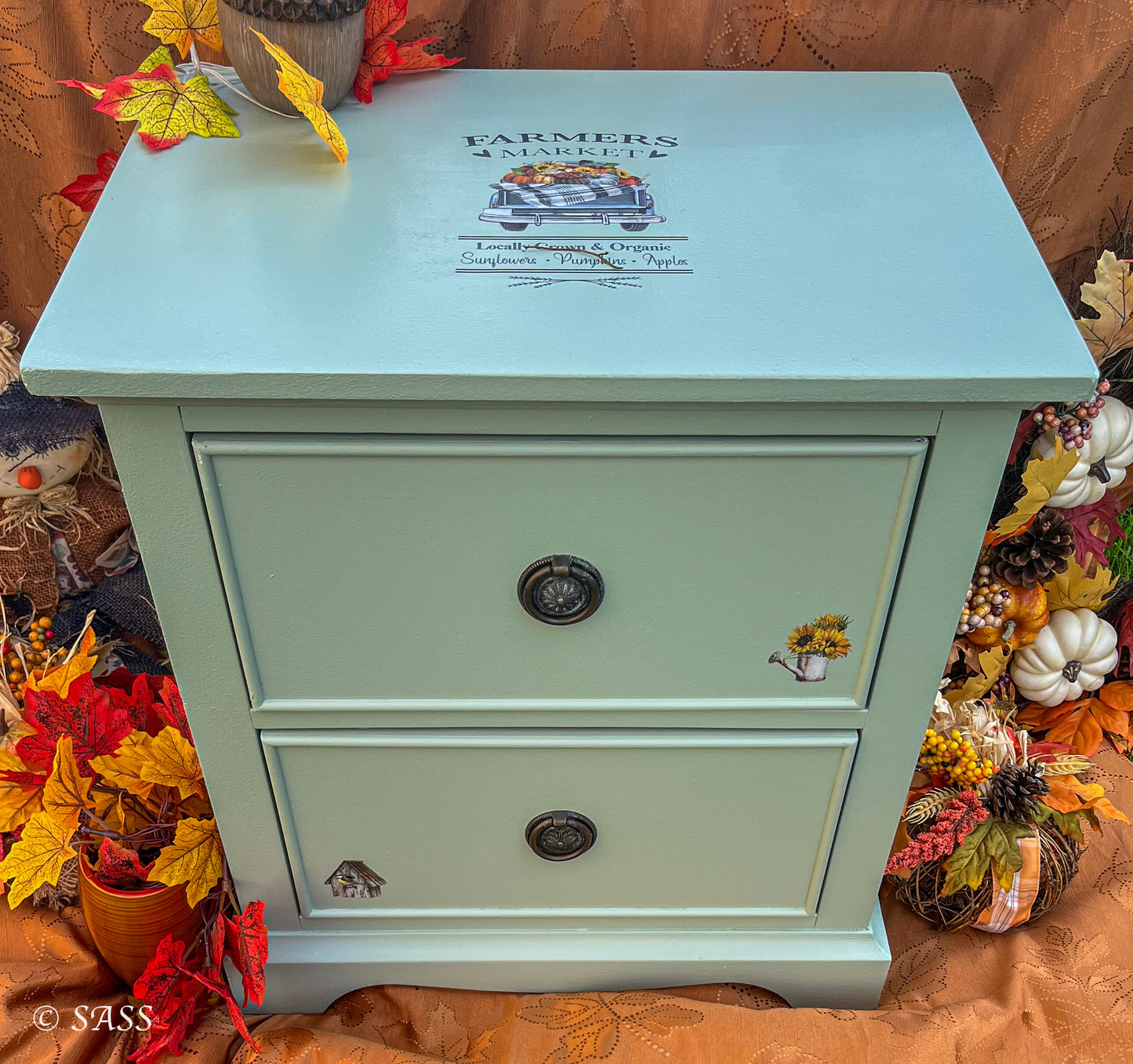 Sage Green Accent Table - Harvest & Hearth