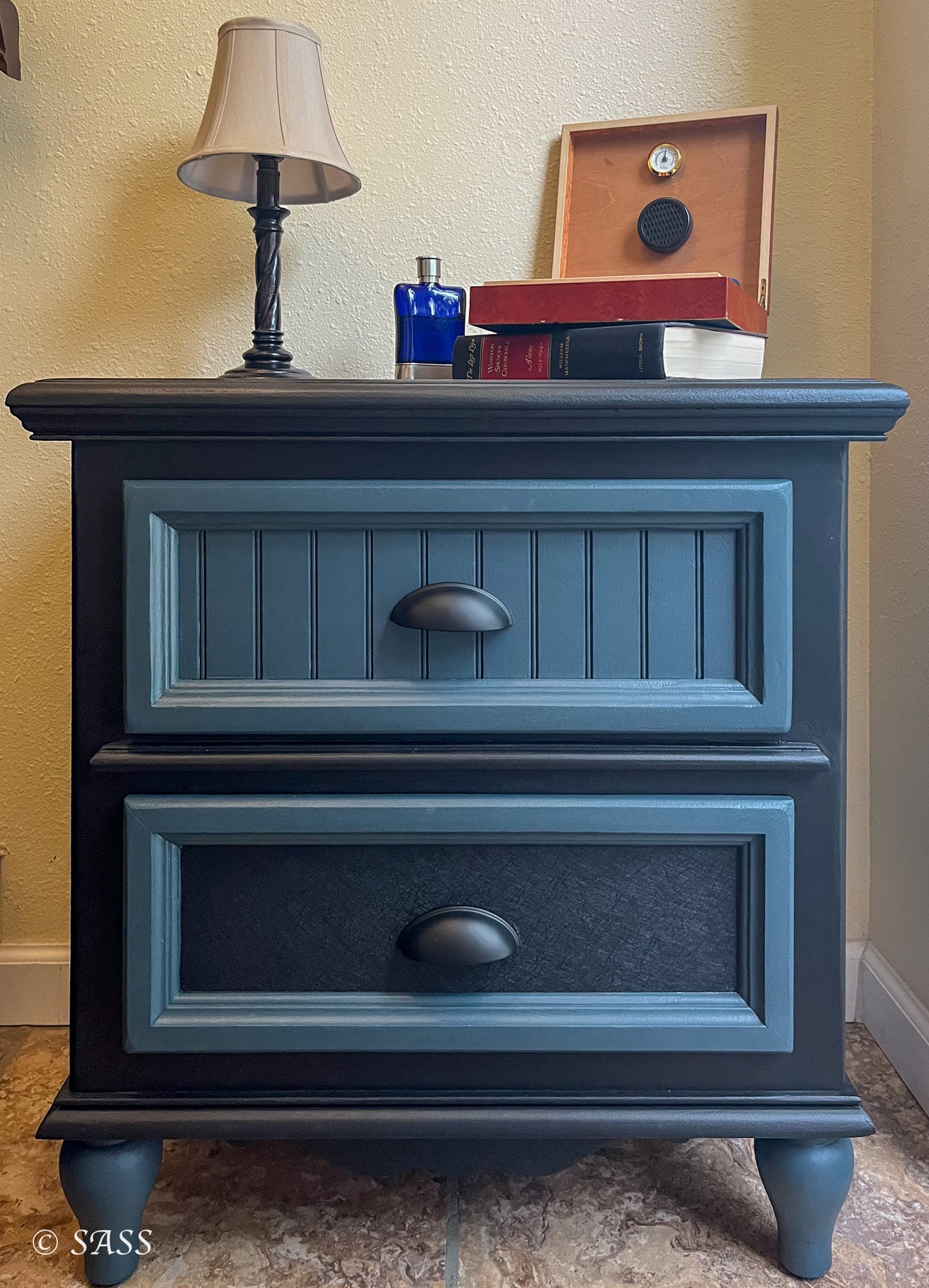 Bassett Nightstand in Tricorn Black - Le Monsieur