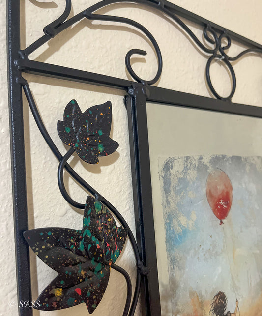 Reverse Decoupage Wrought Iron Mirror – Petit Ballon Rouge